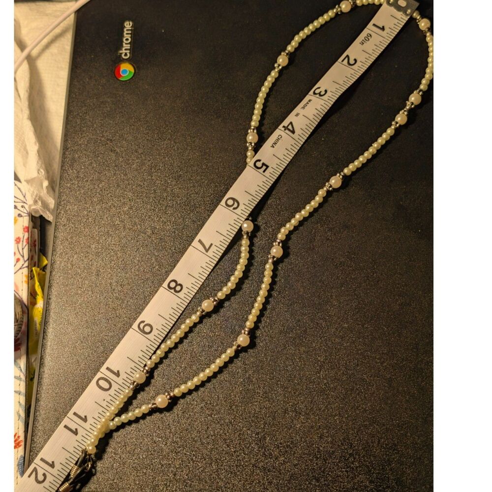 Vintage Faux Pearl Eyeglass Chain Beaded Sunglasses Lanyard Eyewear Holder Strap